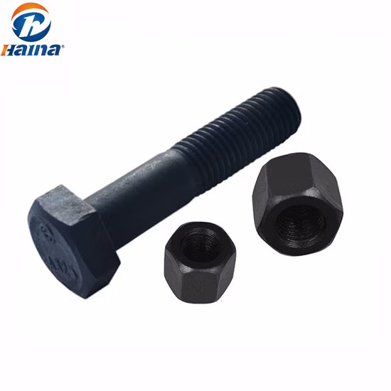HDG/tête hexagonale structurelle lourde boulonne l'acier au carbone/acier inoxydable ASTM A325